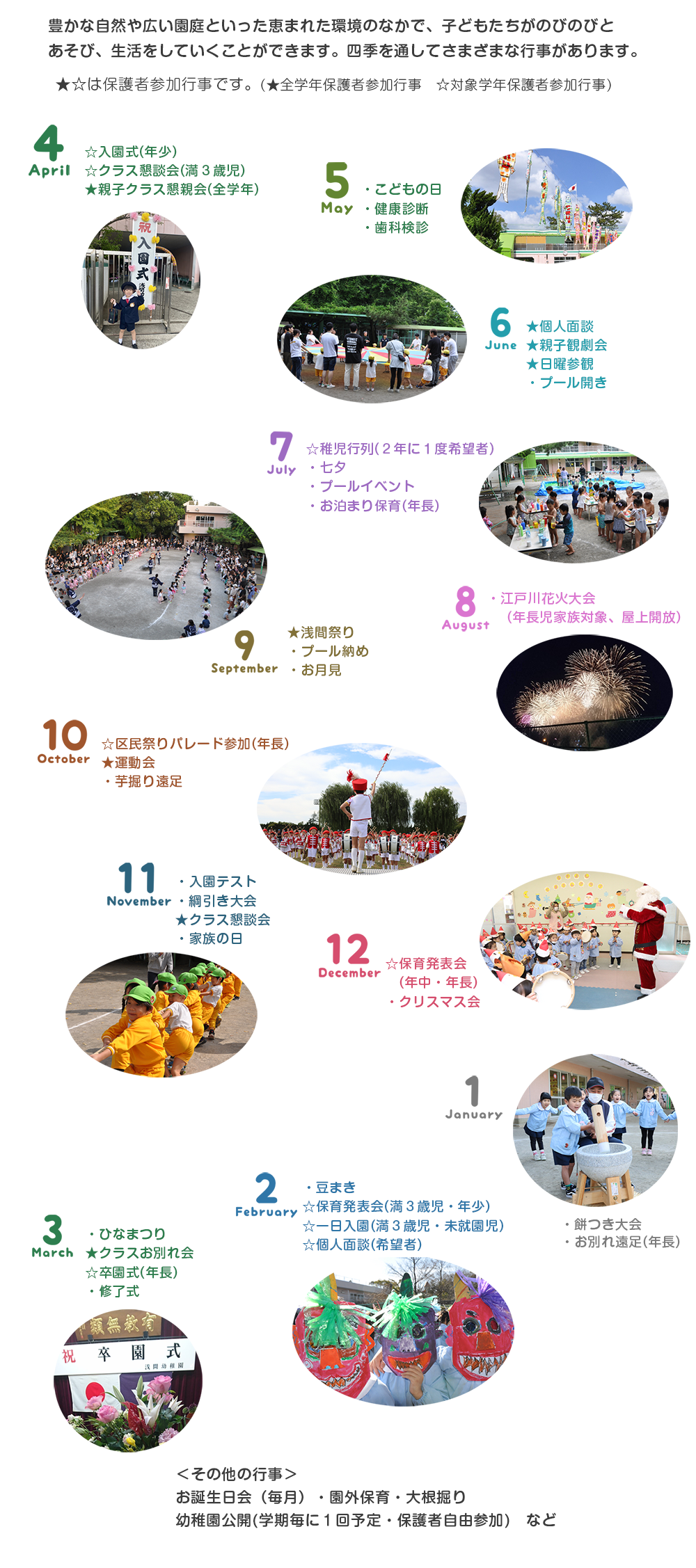 年間の行事予定